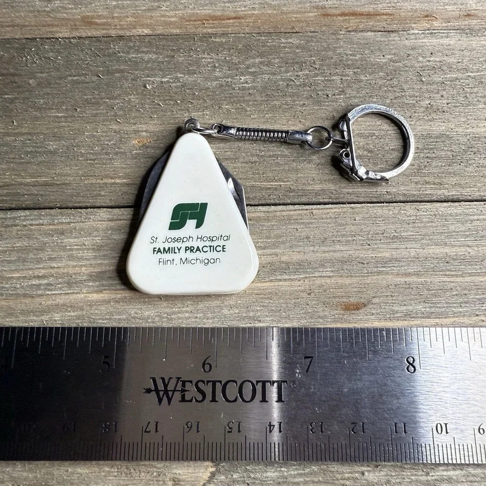 VTG St Joseph Hospital‎ Flint MI Keychain Mini Folding Multi-tool Bottle Opener
